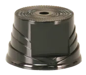 2 1/8″ Black Sculpted Round Plastic Base