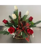 ARTIFICIAL CHRISTMAS BASKET