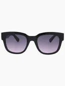 Rounded Square Sunglasses, Black/Purple Tortoise Shell