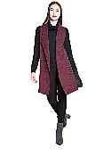 Knit Front Chiffon Back Mullet Vest