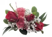 3 RED SWEETHEART ROSES WITH BABY'S BREATH  (CO)