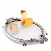 Acorn & Oak Leaf Oval Glass Tray