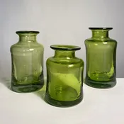 Florcita Citrus Green Glass Bud Vase