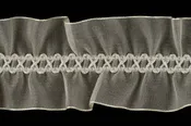 1 1/2"  Ivory Sheer Double/Ruffled Elastic (Made in England)