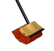 O-Cedar Commercial Bi-Level Floor Scrub Brush W/Squeegee & Handle-1 Each-1/Case
