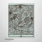1900 Walworth County Historic Map Engraved Wood Wall Map