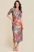 Astrid Mesh Midi Dress