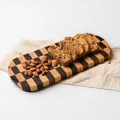 13 Inches - Wooden Checkered Oval Board