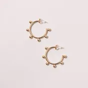 14K Gold-Dipped Post Round Earring