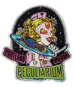 Alien Waitress Hologram Sticker Original 5 inch