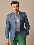Denim Herringbone Brera Tailoring | Men's Jackets \u0026 Outerwear | J.McLaughlin