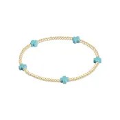 enewton | egirl Signature Cross Small Bracelet - 2mm {Turquoise}