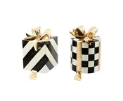 MacKenzie-Childs Courtly Noel Gift Box Stocking Holders, Set of 2