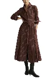 Arlo Mott Bennett Striped Midi Dress w/ Godets