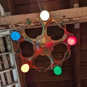 1930s Bare Bulb Pendant Chandelier — Aurora Mills