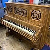 Chickering Upright 51" tall art beautiful light color wood with grain — Beethoven Pianos
