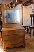 Elegant Antique Dresser with Mirror - Vintage Style & Storage — Simply Rescued