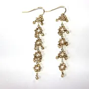 Champagne Crystal Vine Earrings
