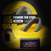 3" × 30' Tow Strap with Loops – 30,000 lb Break Strength | Made in USA