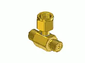 CGA 320 Brass Manifold Coupler Tee