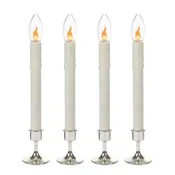 11.4" Battery Operated Taper Candle w/ Holder and Suction Cup - Set of 4 (Retail Box)