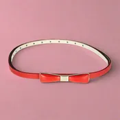 Adjustable Length Retro-Inspired Metal Bow Belt