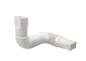 Amerimax Flex-A-Spout 55 in. Gutter White Vinyl Downspout Extension