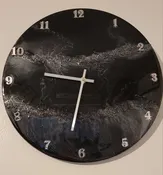 Black Wave Wall Clock