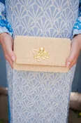 Ruby Straw Clutch
