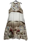 00062 Best Printed Linen Dress with Pockets