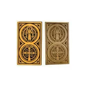 15BEN Carved St. Benedict Plaque