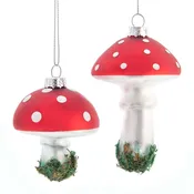2.5" Glass Mushroom Ornament