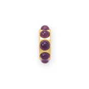 14 Karat Gold Plated Amethyst Wheel Bead Charm