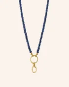 18" "Design Your Own" Blue Sapphire Charm Chain Necklace, 1 Charm Station