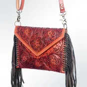 American Darling Envelope Hand Tooled Genuine Leather Women Bag Western Handbag Purse