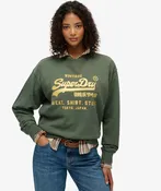 Embellished Vintage Logo Loose Crew Sweatshirt