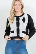 Argyle Cardigan Sweater