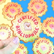 Certified Bibliophile Vinyl Sticker (Holographic)