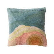 20" Square Cotton Tufted Pillow - Sun & Sea Multi