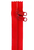 30" Double Slide Handbag Zipper in Atom Red