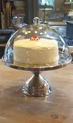 2 pc Set 13" Stainless Steel Cake Stand and 12" Cake Cover