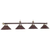 4 Shade Brown Leather Pool Table Light