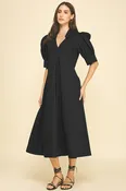 Avery midi dress in black