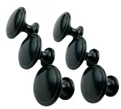 Oil Rubbed Black Rustic Cabinet/Drawer Knobs With In Round Ring Vintage Design By Muskoka Lifestyle Products USA 6-Pack (MUS914)