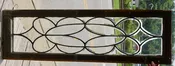 Antique all beveled glass window with all curved pieces.