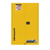 90 Gallon, 2 Shelves, 2 Doors, Self Close, 2 Door Attachments, Utili-Guard+™ Flammable Cabinet, Yellow – U899020