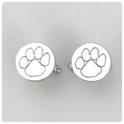 American Sterling Silver Cufflinks, Clemson University Tigers, New