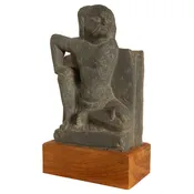 Ancient Gandhara Buddhist Carved Schist Statue of Atlas Kushan Empire 300 AD