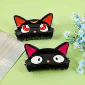Adorable Big Eyes Black Cat Hair Clip