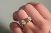 Custom 14K Yellow Gold Contoured East West Oval Wedding Band for Kyle Nadolski